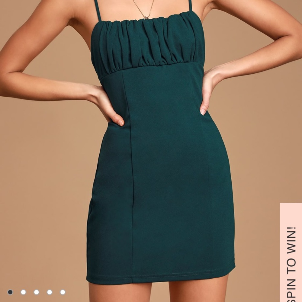 Lulus- Forest Green Bodycon Mini Dress